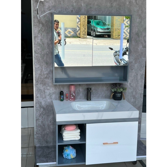 Lavabo tủ cao cấp  kèm gương lex -  TC010