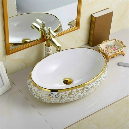 Lavabo Ovan Hoa Văn CO78B