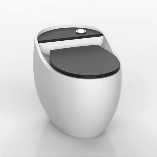 BỒN CẦU TRỨNG LIỀN KHỐI CAO CẤP MÀU TRẮNG ĐEN